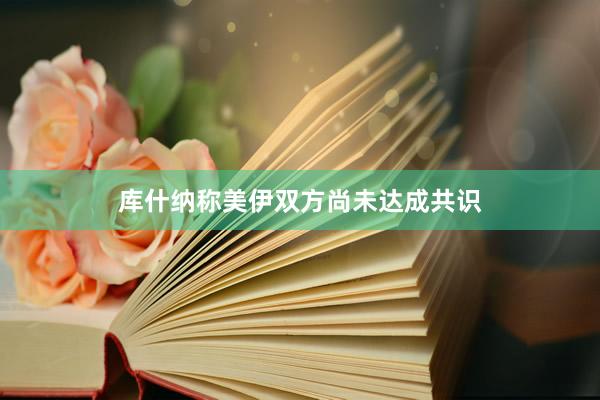 库什纳称美伊双方尚未达成共识
