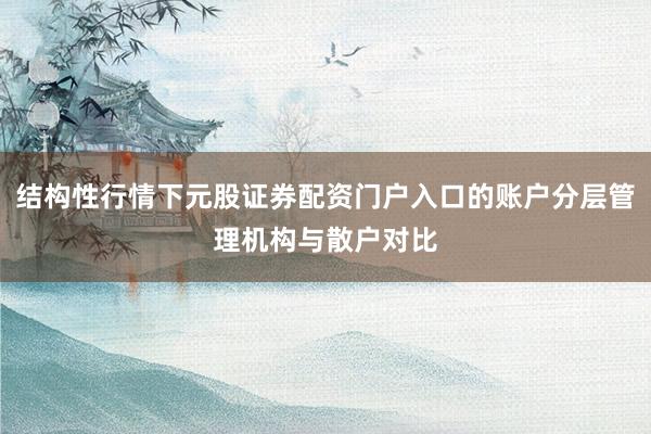 结构性行情下元股证券配资门户入口的账户分层管理机构与散户对比