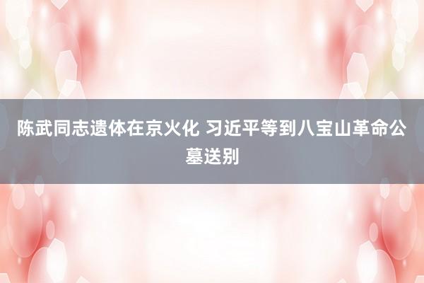 陈武同志遗体在京火化 习近平等到八宝山革命公墓送别