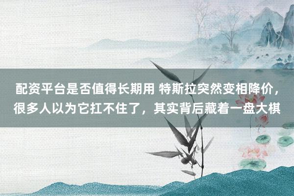 配资平台是否值得长期用 特斯拉突然变相降价，很多人以为它扛不住了，其实背后藏着一盘大棋