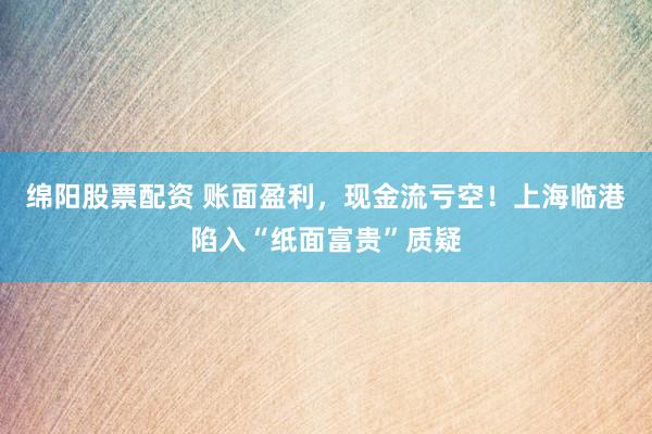 绵阳股票配资 账面盈利，现金流亏空！上海临港陷入“纸面富贵”质疑